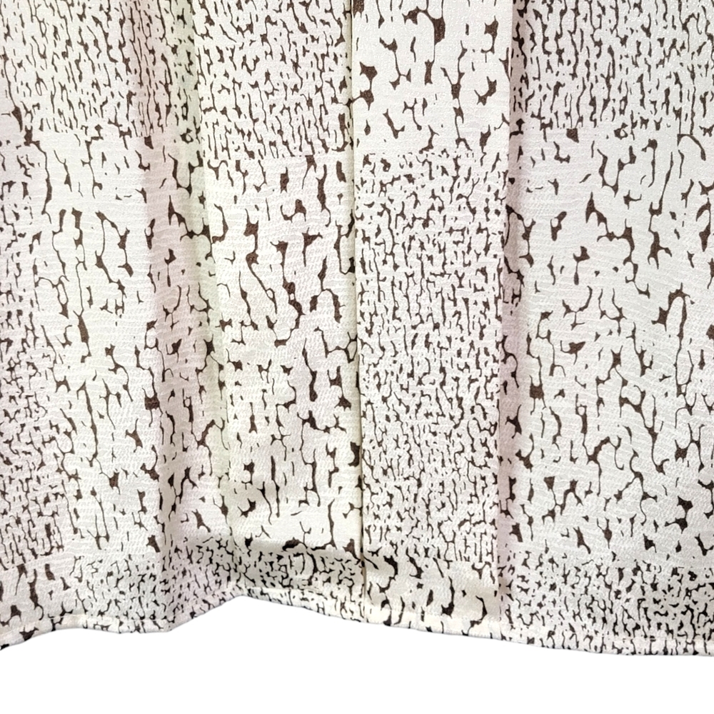 Tan Jay Vintage 80's Animal Print Inspired All Over Print Silky Feel Blouse  8 - Picture 6 of 14